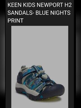 Keen Newport H2 Little Kids Sandals,Unisex Blue Nights Print,8 Toddler